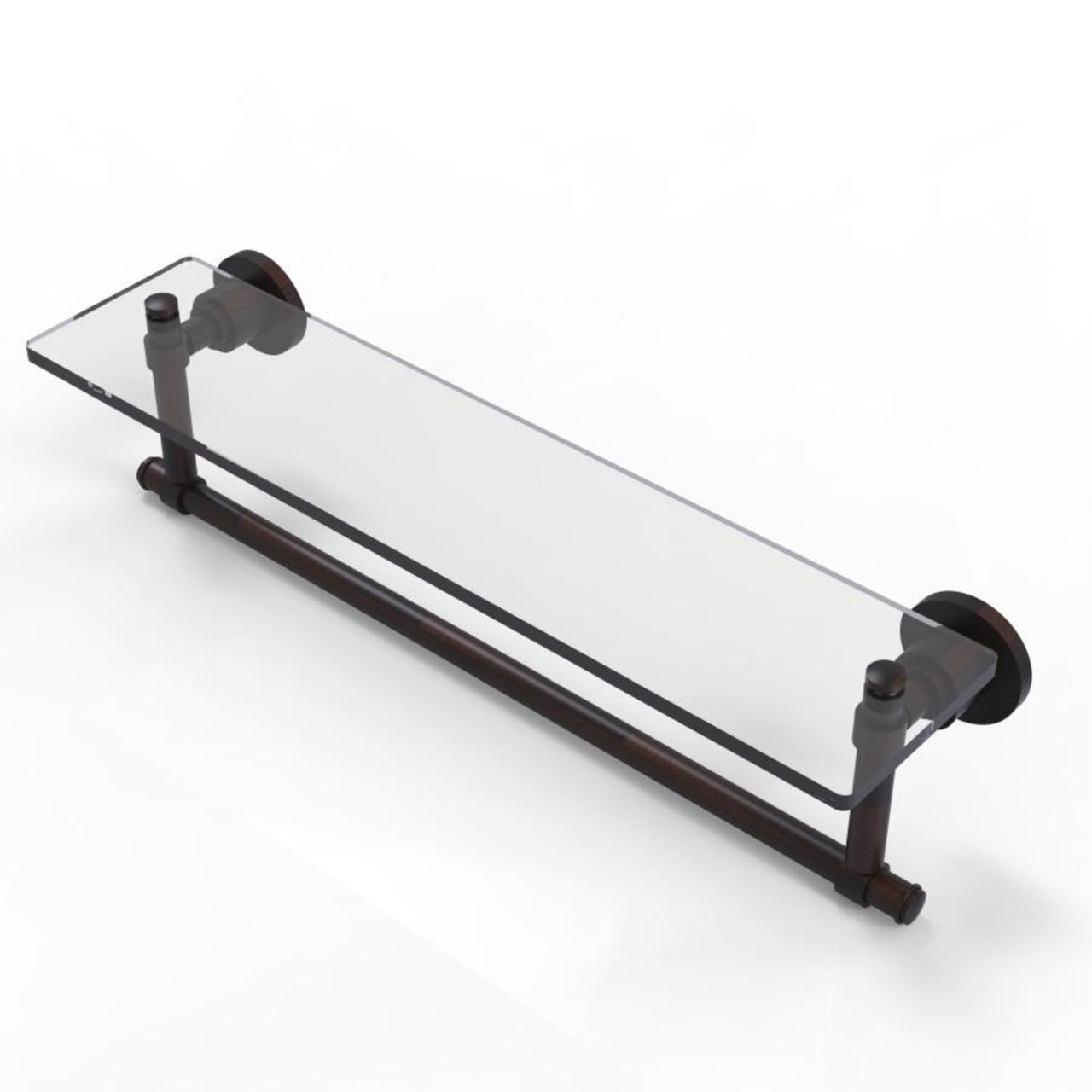 Washington Square Collection 22 Inch Glass Vanity Shelf With Integrated Towel Bar - Ws-1Tb/22-Vb